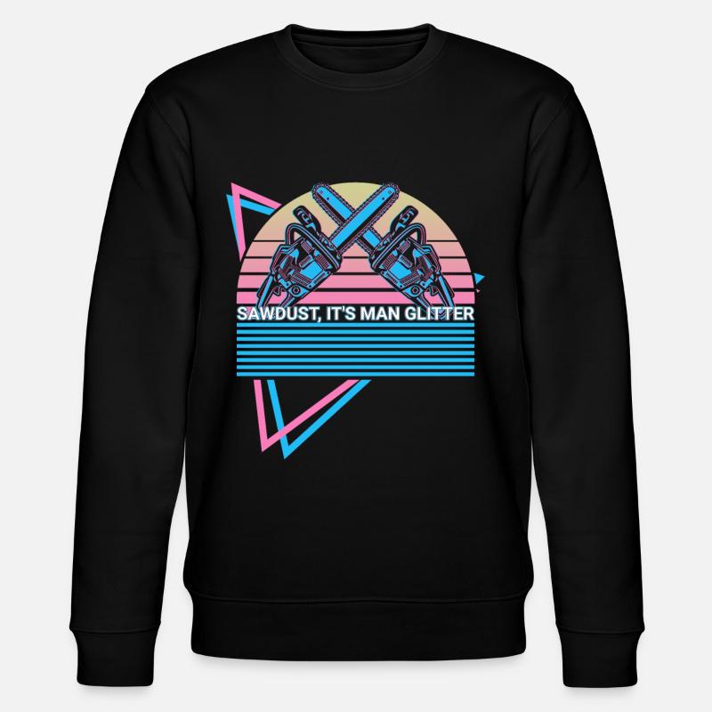 Lumberjack Woodworking Retro - Stanley/Stella CHANGER Unisex Organic Sweatshirt - black