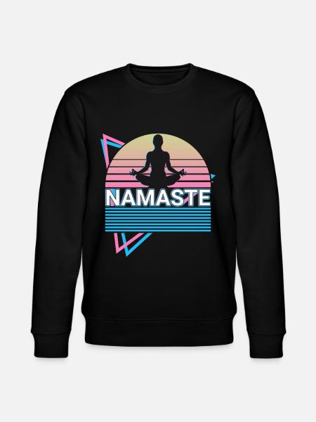 Meditation Yoga Retro - Stanley/Stella CHANGER Unisex Organic Sweatshirt - black