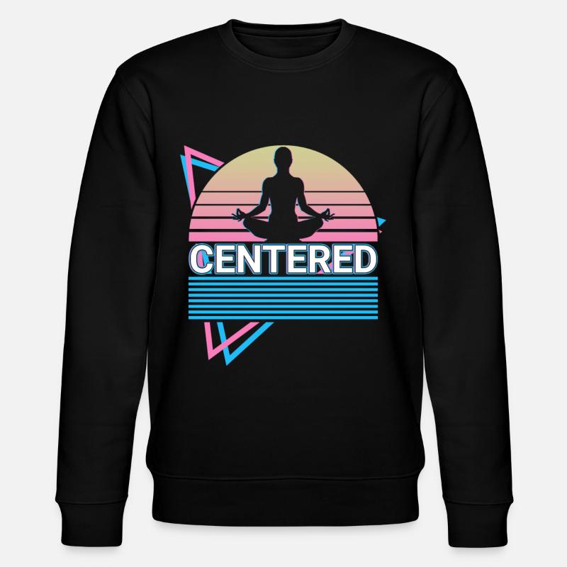 Méditation Yoga Rétro - Sweat bio CHANGER Stanley/Stella Unisexe - noir