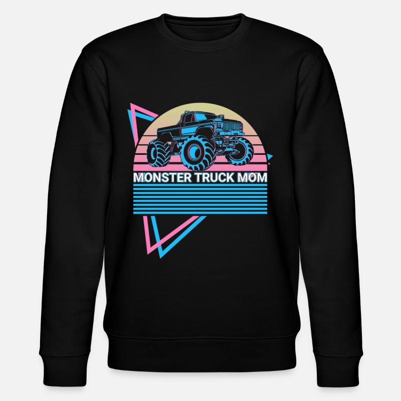 Monstertruck Mama Retro - Stanley/Stella Unisex Bio-Sweatshirt CHANGER - Schwarz