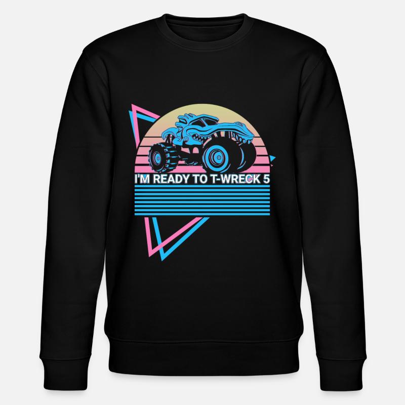 Monstertruck Retro - Stanley/Stella Unisex Bio-Sweatshirt CHANGER  - Schwarz
