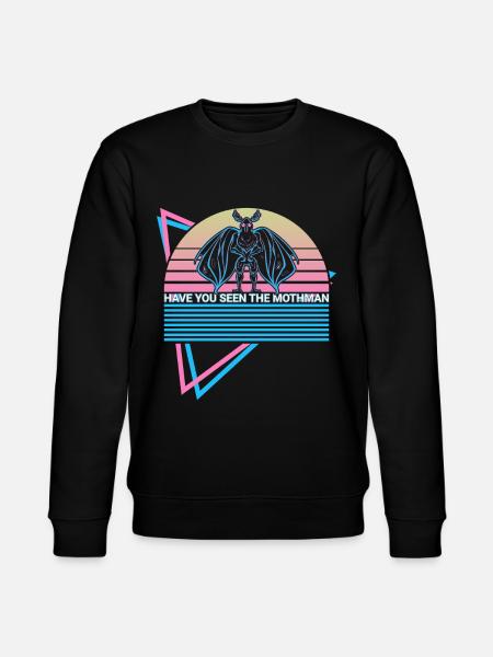 Mothman Crypto Cryptozoology Retro - Stanley/Stella CHANGER Unisex Organic Sweatshirt - black