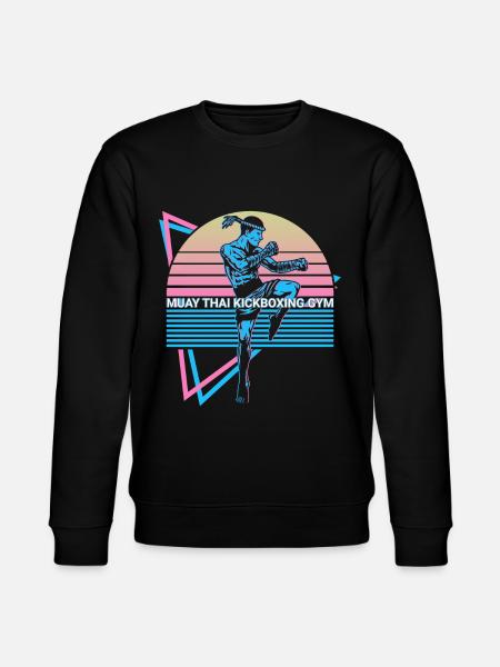 Muay Thai Kickboxen Retro - Stanley/Stella Unisex Bio-Sweatshirt CHANGER  - Schwarz