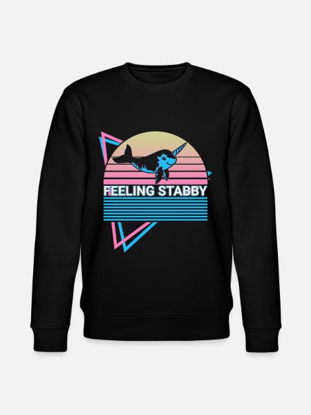 Narwhal Retro - Stanley/Stella CHANGER Unisex Organic Sweatshirt - black