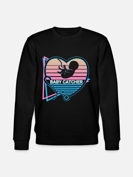 Obgyn Retro - Stanley/Stella CHANGER Unisex Organic Sweatshirt - black