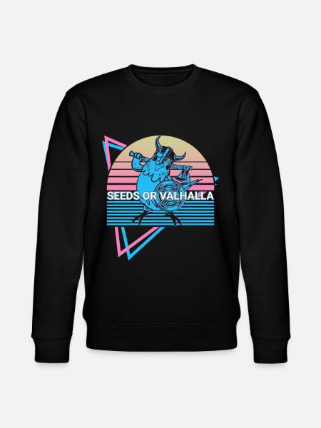 Budgie Parakeet Retro - Stanley/Stella CHANGER Unisex Organic Sweatshirt - black