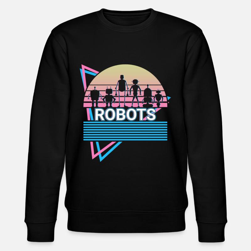 Roboter Robotik Retro - Stanley/Stella Unisex Bio-Sweatshirt CHANGER  - Schwarz