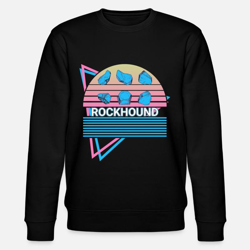 Rockhounding Retro - Stanley/Stella CHANGER Unisex Organic Sweatshirt - black