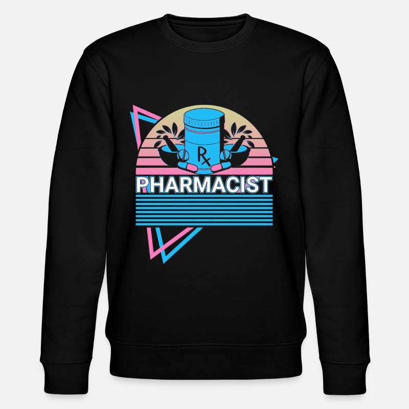 Pharmacist Pharmacy Retro - Stanley/Stella CHANGER Unisex Organic Sweatshirt - black