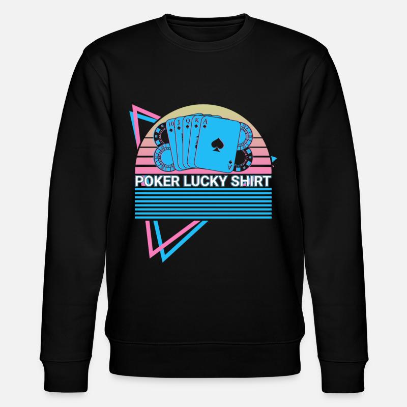 Poker Lucky Shirt Rétro - Sweat bio CHANGER Stanley/Stella Unisexe - noir