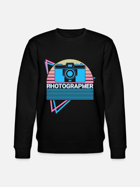 Camera Photography Retro - Stanley/Stella CHANGER Unisex Organic Sweatshirt - black