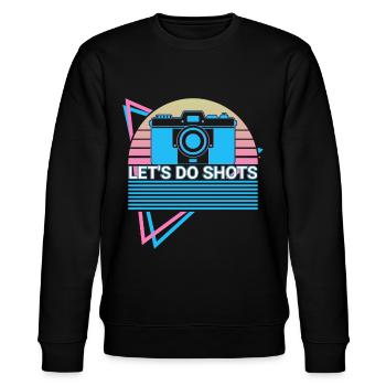 Kamera Fotografie Fotograf Retro - Stanley/Stella Unisex Bio-Sweatshirt CHANGER  - Schwarz - Vorne - Nik (191cm) & Marisol (170cm)