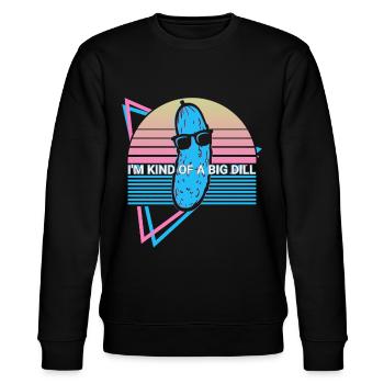 Funny Pickle Retro - Stanley/Stella CHANGER Unisex Organic Sweatshirt - black - Front - Nik (191cm) & Marisol (170cm)