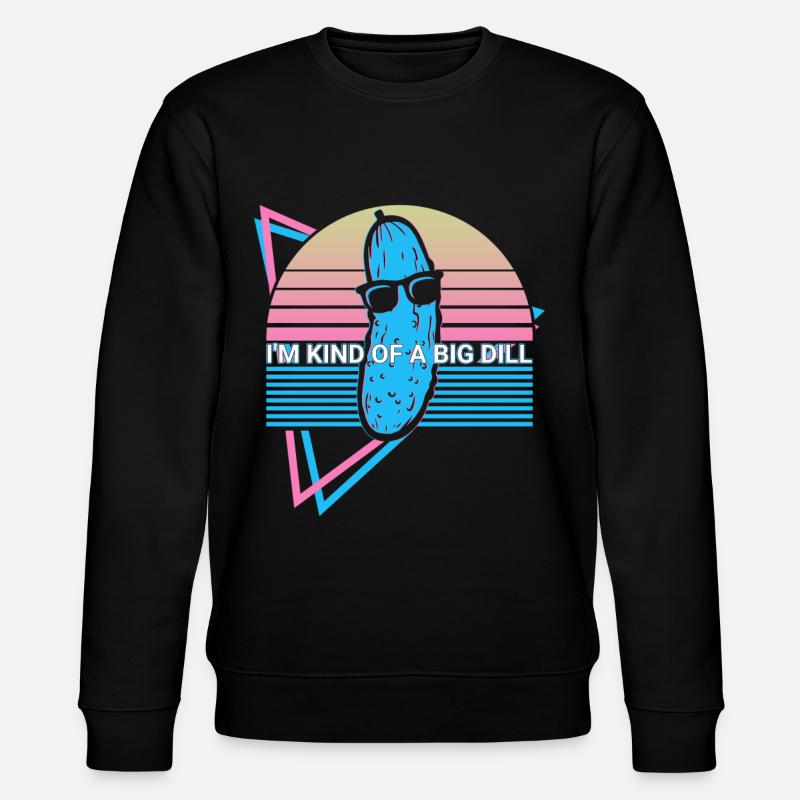 Funny Pickle Retro - Stanley/Stella CHANGER Unisex Organic Sweatshirt - black