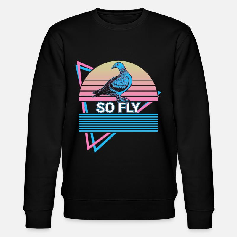 Dove Retro - Stanley/Stella CHANGER Unisex Organic Sweatshirt - black