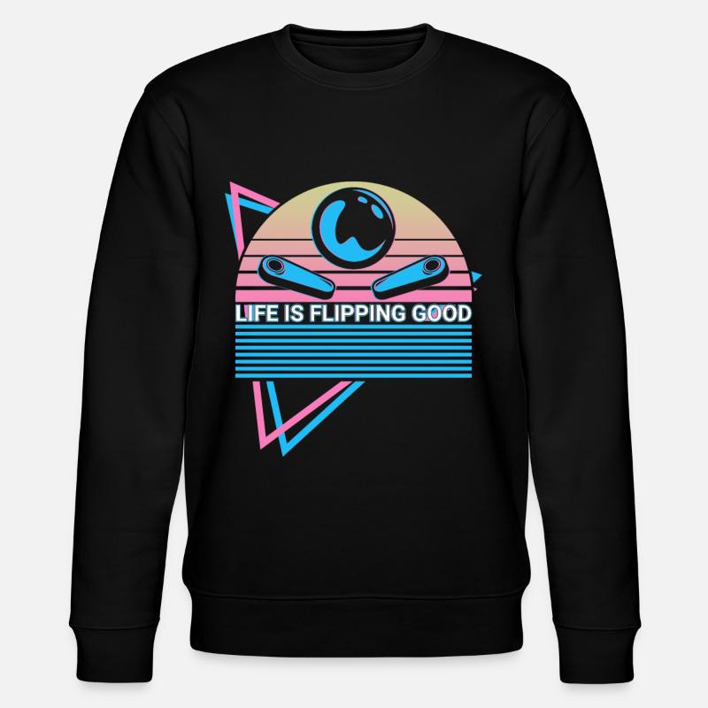 Pinball machine retro - Stanley/Stella CHANGER Unisex Organic Sweatshirt - black