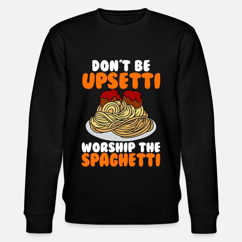 Das fliegende Spaghettimonster - Stanley/Stella Unisex Bio-Sweatshirt CHANGER  - Schwarz