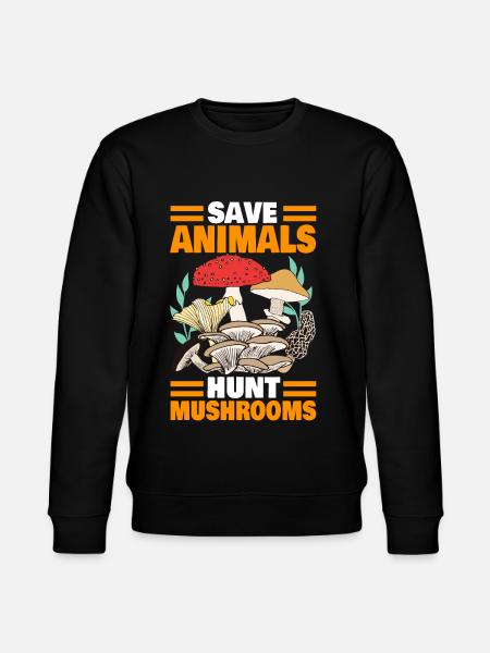 Mushroom hunter mushroom hunting - Stanley/Stella CHANGER Unisex Organic Sweatshirt - black