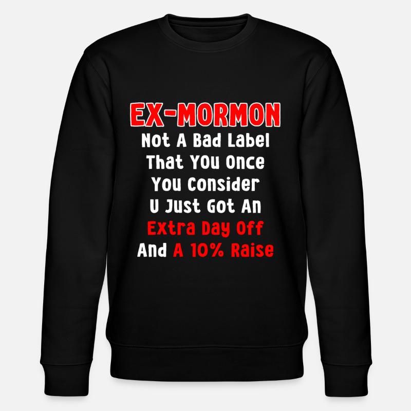 Postmormonen-Exmo - Stanley/Stella Unisex Bio-Sweatshirt CHANGER - Schwarz