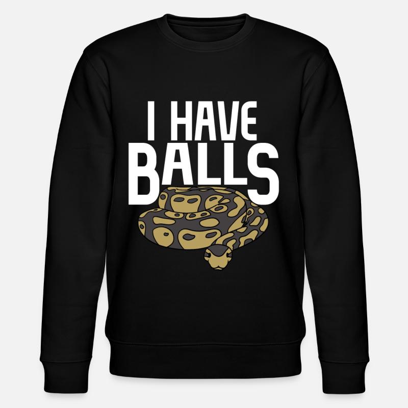 Ball python snake - Stanley/Stella CHANGER Unisex Organic Sweatshirt - black