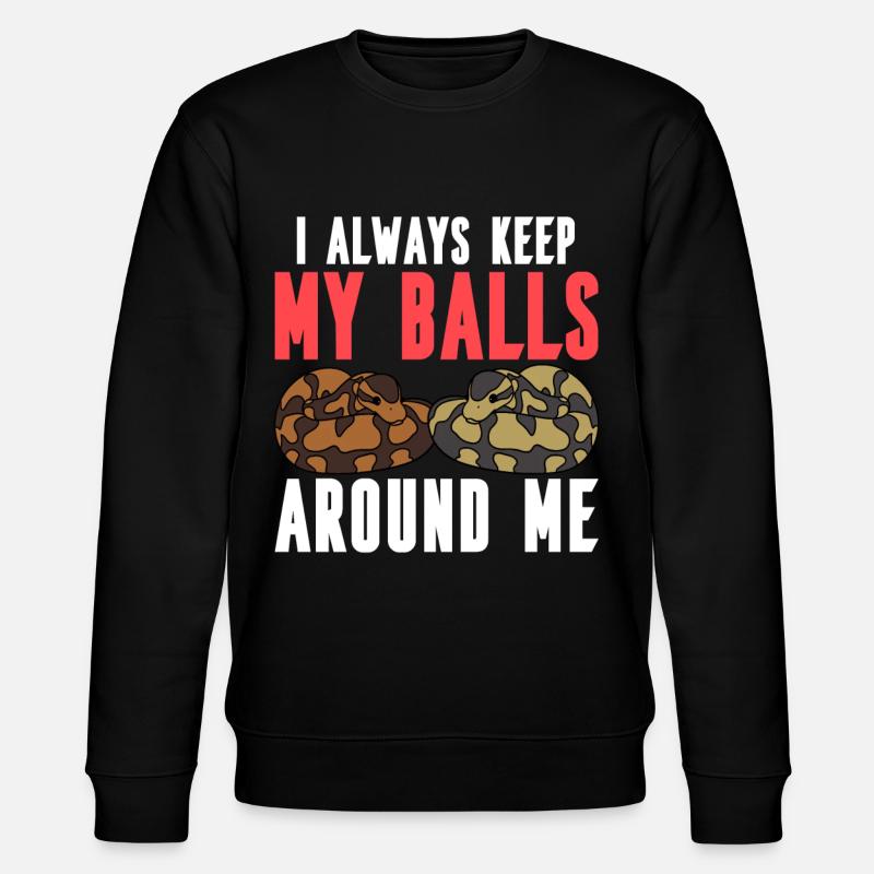 Ball python snake - Stanley/Stella CHANGER Unisex Organic Sweatshirt - black