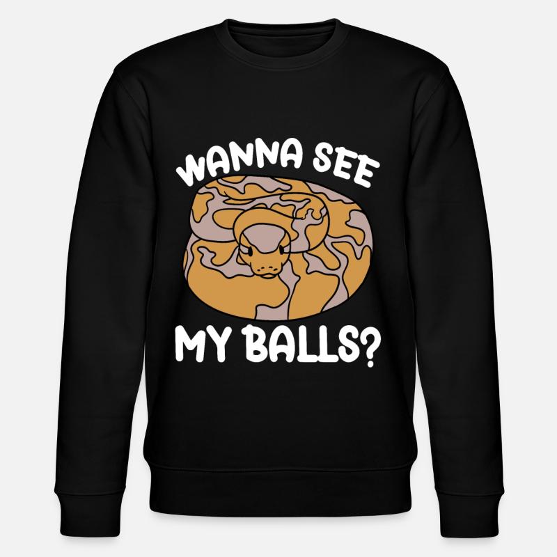 Serpent python boule - Sweat bio CHANGER Stanley/Stella Unisexe - noir