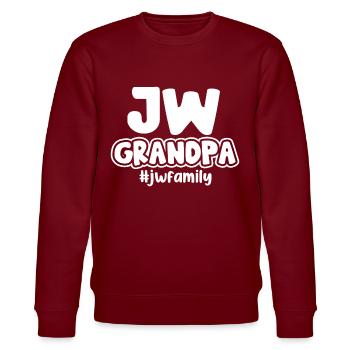 Die Zeugen Jehovas - Stanley/Stella Unisex Bio-Sweatshirt CHANGER  - Burgunderrot - Vorne - Nik (191cm) & Marisol (170cm)