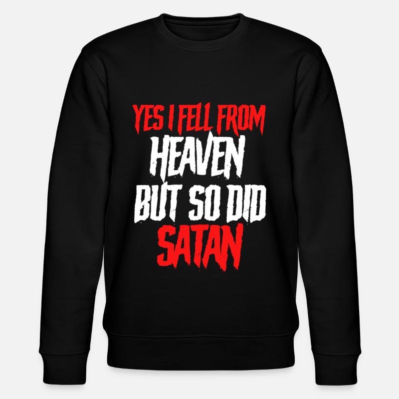 Funny Satanism Satan - Stanley/Stella CHANGER Unisex Organic Sweatshirt - black