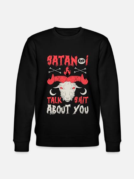 Funny Satanism Satanic - Stanley/Stella CHANGER Unisex Organic Sweatshirt - black