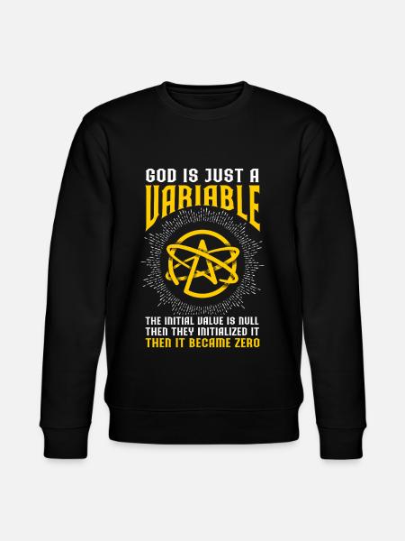 Atheist Atheism - Stanley/Stella CHANGER Unisex Organic Sweatshirt - black