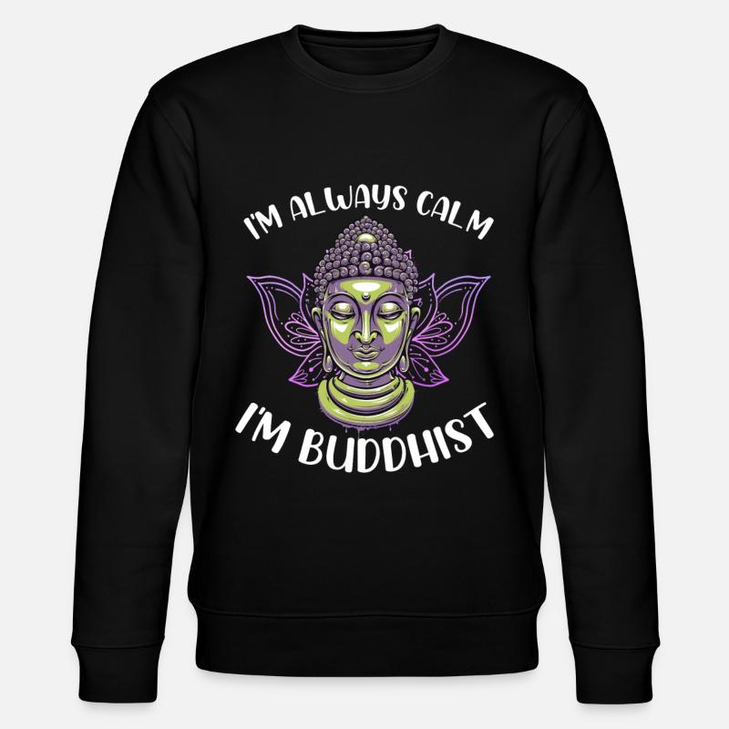 Buddhism Buddha - Stanley/Stella CHANGER Unisex Organic Sweatshirt - black