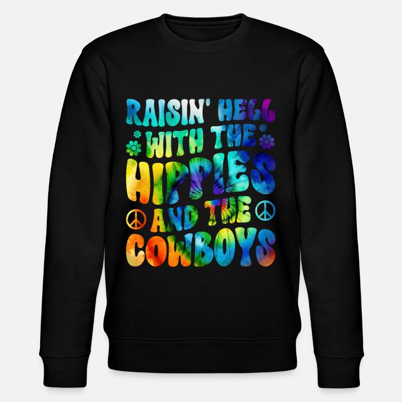 Krawattenfärbung Frieden - Stanley/Stella Unisex Bio-Sweatshirt CHANGER  - Schwarz