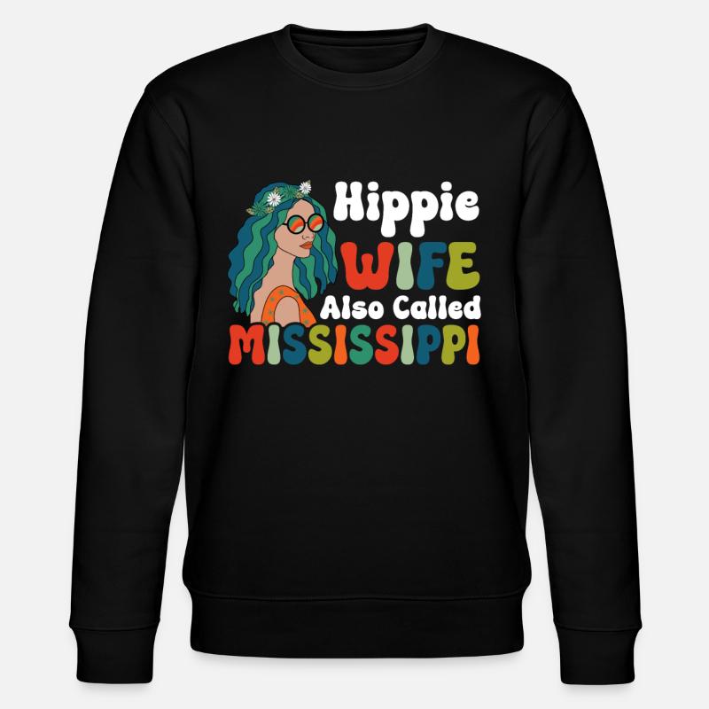 Peace Groovy - Stanley/Stella CHANGER Unisex Organic Sweatshirt - black