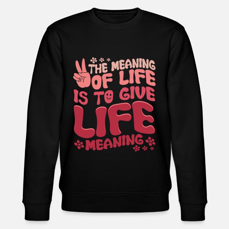 Hippie Retro Peace Kid - Sweat bio CHANGER Stanley/Stella Unisexe - noir