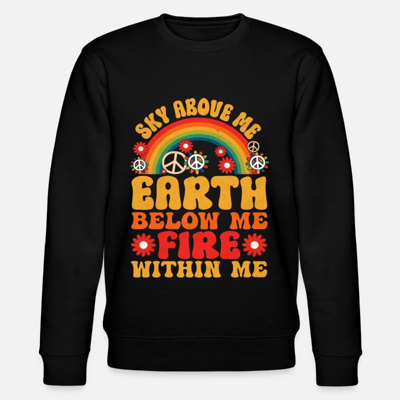 Hippie Citation Groovy Paix - Sweat bio CHANGER Stanley/Stella Unisexe - noir