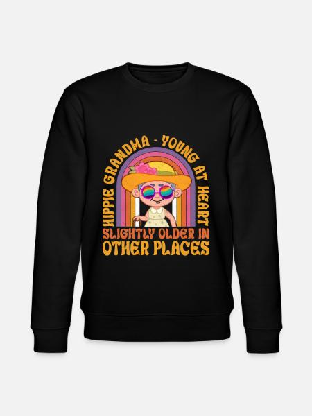 Funny Hippie Groovy - Stanley/Stella CHANGER Unisex Organic Sweatshirt - black