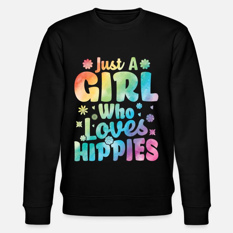 Peace Tie Dyeing Groovy - Stanley/Stella CHANGER Unisex Organic Sweatshirt - black