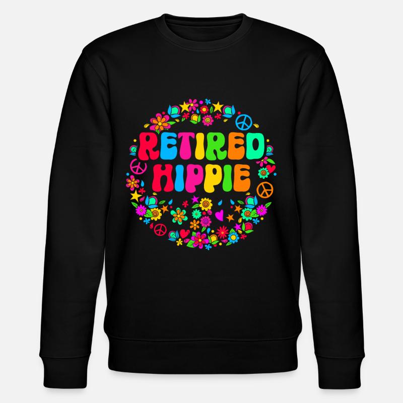 Lustiger Hippie Groovy - Stanley/Stella Unisex Bio-Sweatshirt CHANGER  - Schwarz
