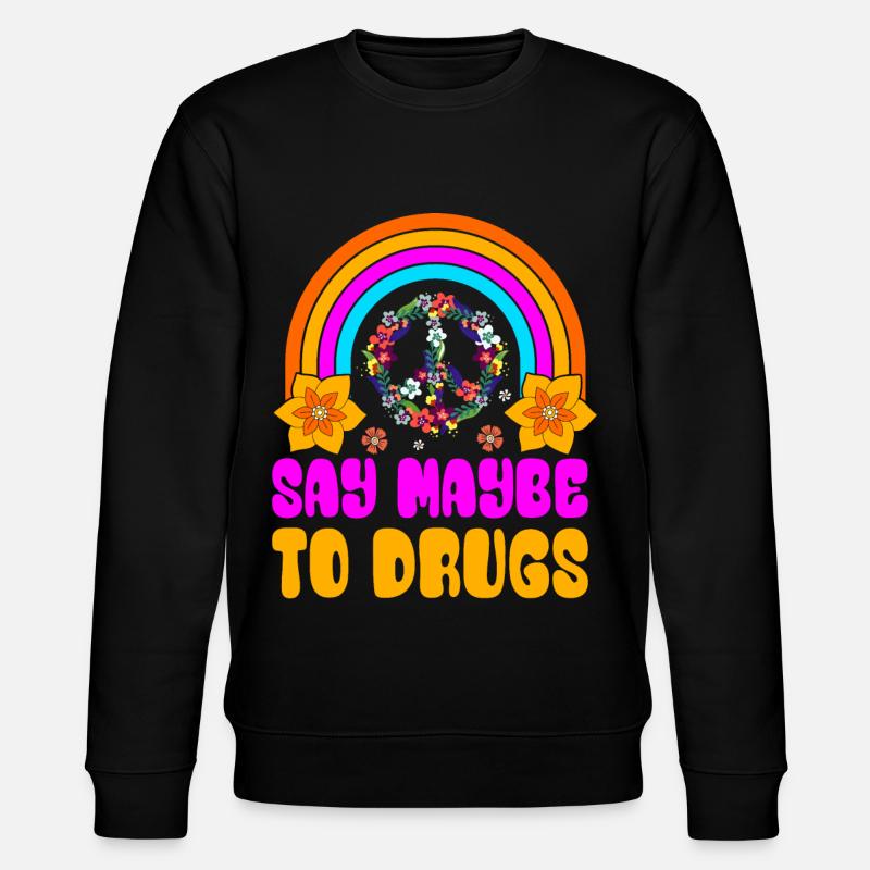 Funny hippie - Stanley/Stella CHANGER Unisex Organic Sweatshirt - black