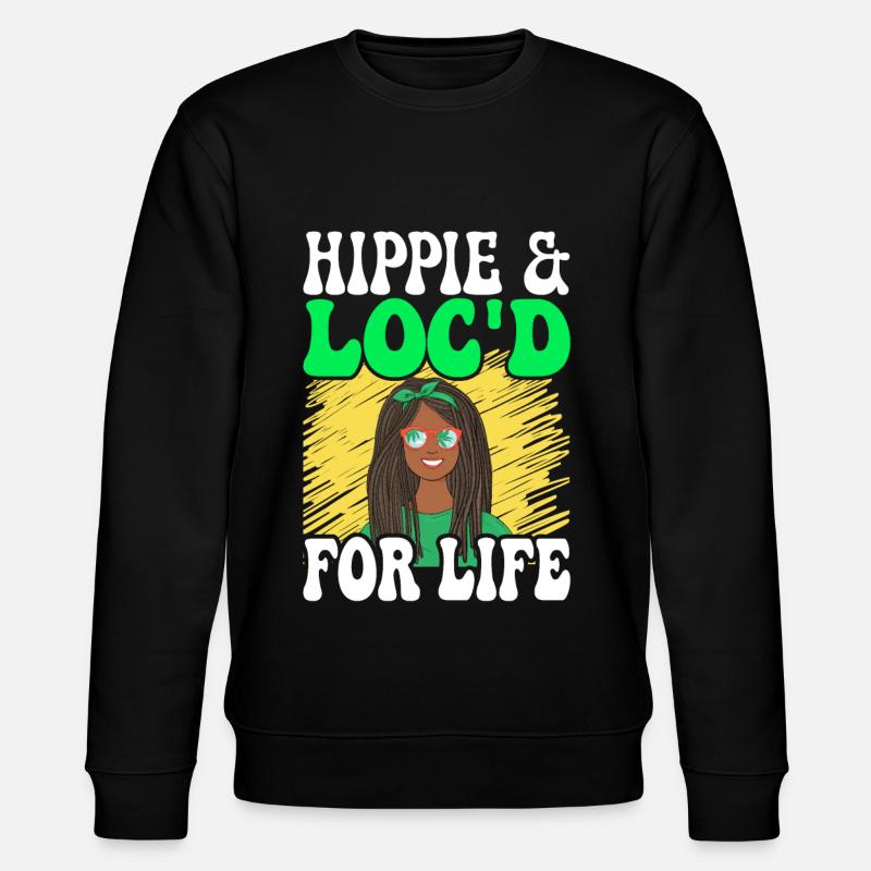 Dreadlocks Rasta - Stanley/Stella CHANGER Unisex Organic Sweatshirt - black