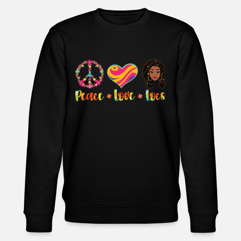 Hippie Dreadlocks Rasta - Stanley/Stella Unisex Bio-Sweatshirt CHANGER  - Schwarz