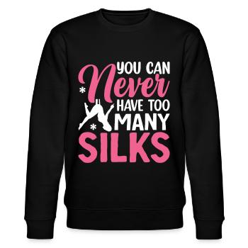 Aerial Silk Aerialist - Stanley/Stella Unisex Bio-Sweatshirt CHANGER  - Schwarz - Vorne - Nik (191cm) & Marisol (170cm)