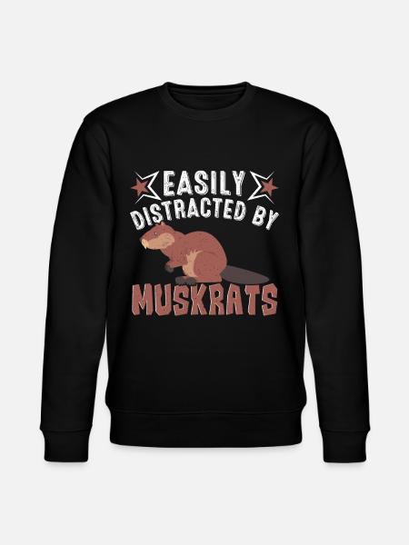 Retro muskrat - Stanley/Stella CHANGER Unisex Organic Sweatshirt - black