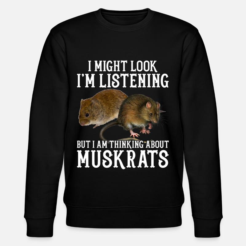 Retro muskrat - Stanley/Stella CHANGER Unisex Organic Sweatshirt - black