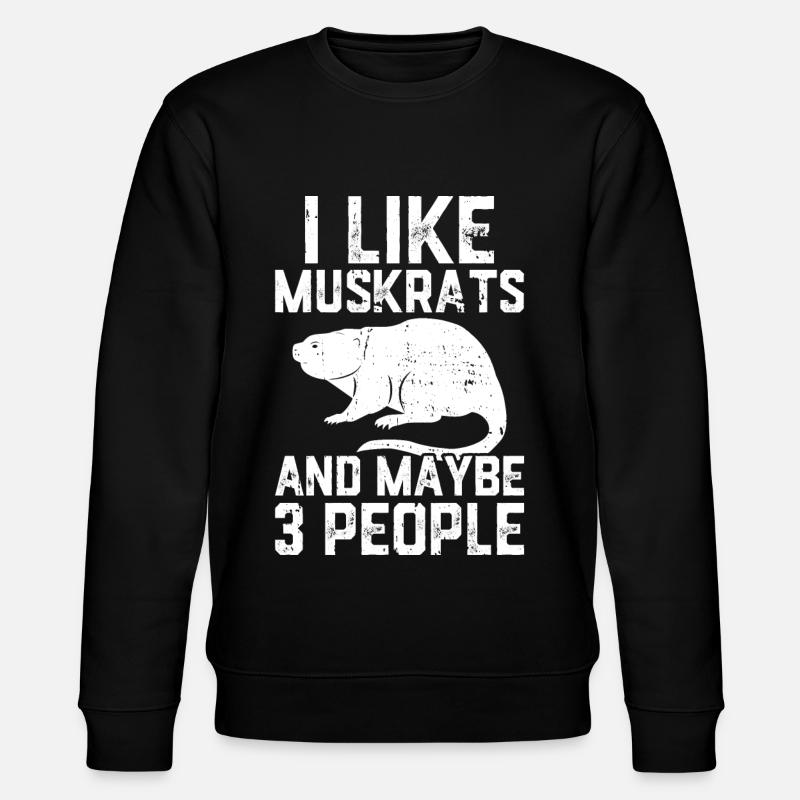 Retro muskrat - Stanley/Stella CHANGER Unisex Organic Sweatshirt - black
