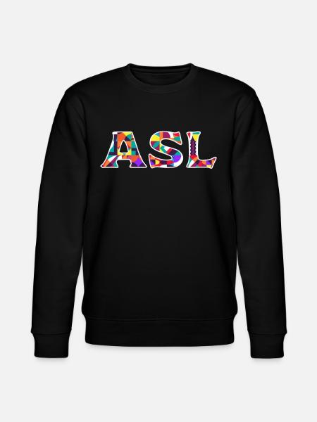 Deaf Pride ASL - Stanley/Stella CHANGER Unisex Organic Sweatshirt - black