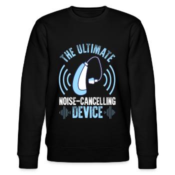 Gehörlosenstolz ASL - Stanley/Stella Unisex Bio-Sweatshirt CHANGER  - Schwarz - Vorne - Nik (191cm) & Marisol (170cm)
