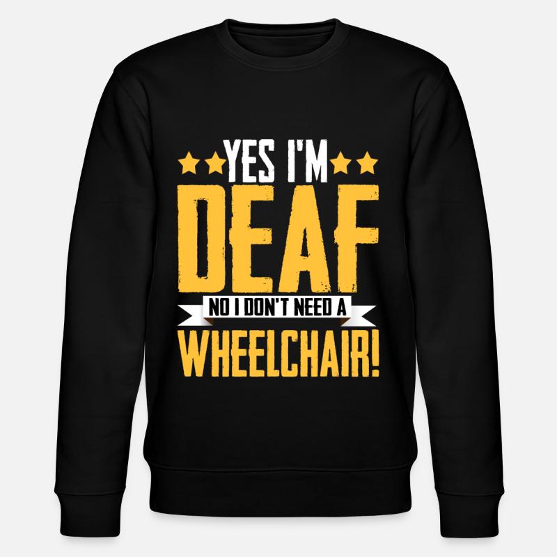 Deaf Pride ASL - Stanley/Stella CHANGER Unisex Organic Sweatshirt - black