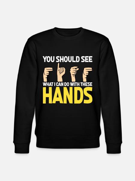 Deaf Pride ASL - Stanley/Stella CHANGER Unisex Organic Sweatshirt - black