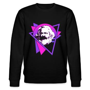 Sozialistisch Sozialismus Kommunistisch Kommunismu - Stanley/Stella Unisex Bio-Sweatshirt CHANGER  - Schwarz - Vorne - Nik (191cm) & Marisol (170cm)